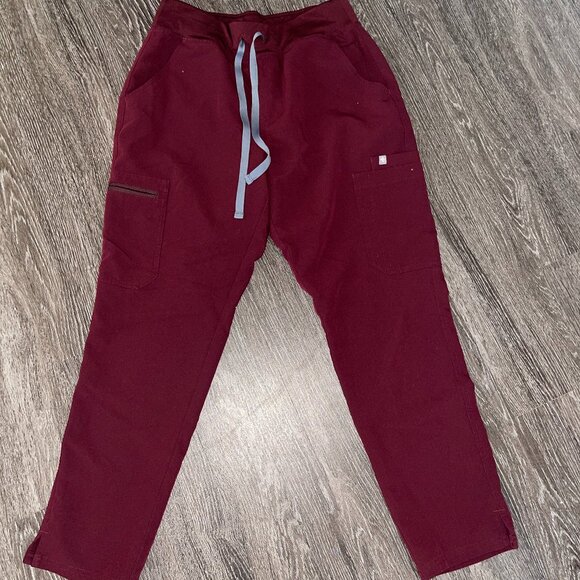 Figs Burgundy Straight Leg Pant Size MP - Picture 1 of 3